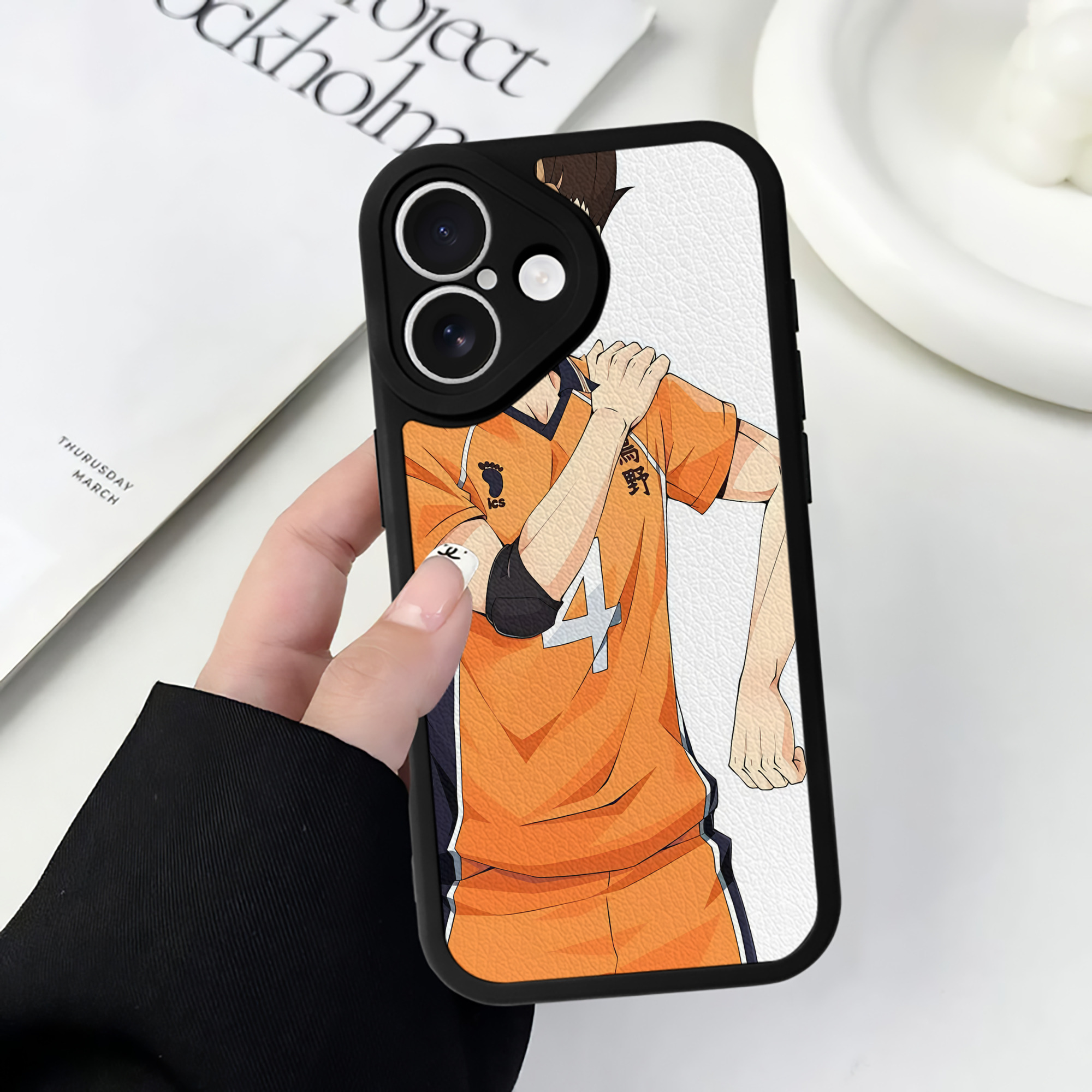 （画像用） ハイキュー!! Haikyu!! 【iPhone 16シリーズ対応】シリコンスマホケース（レザー調） 材質：シリコン